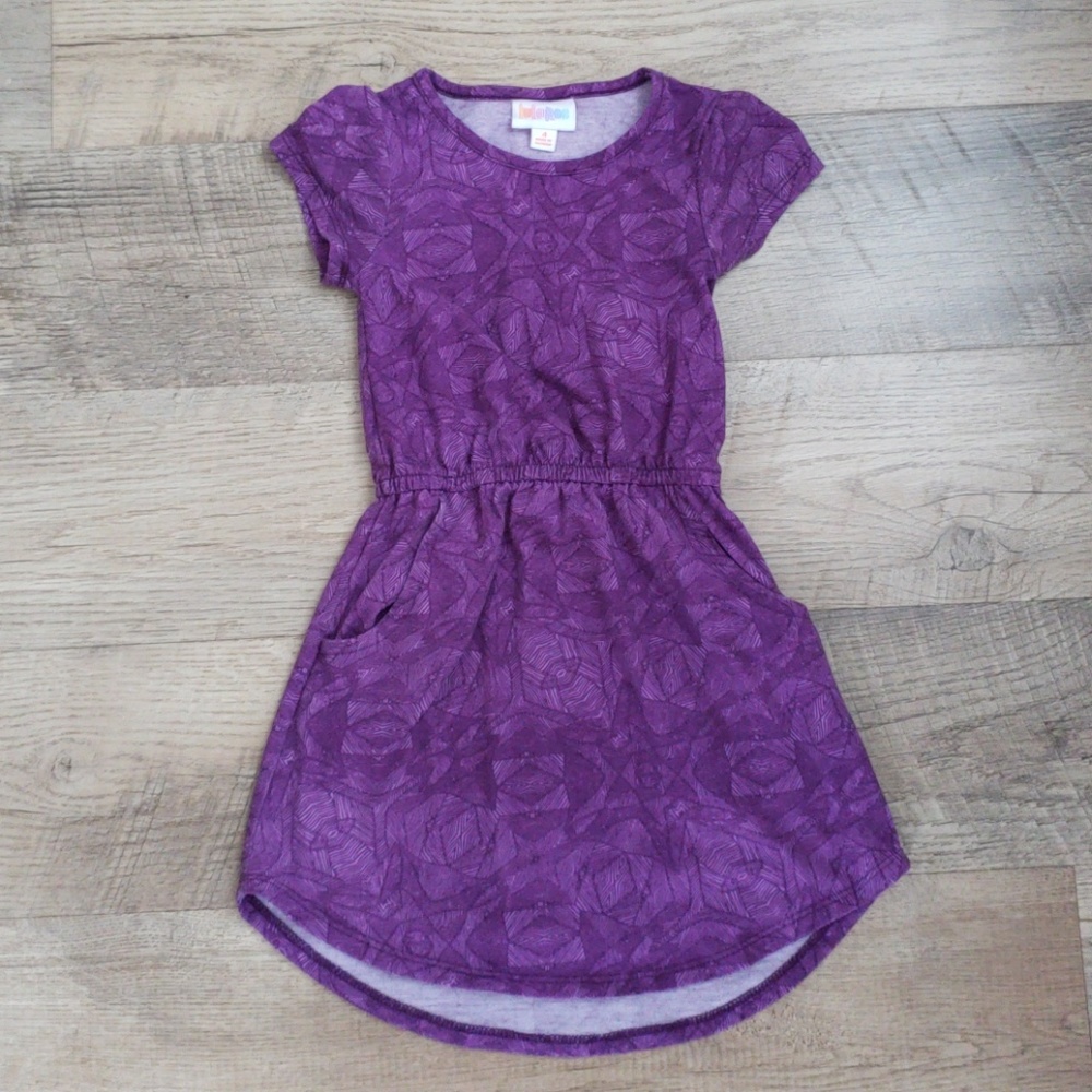 Little girls Lularoe dress purple